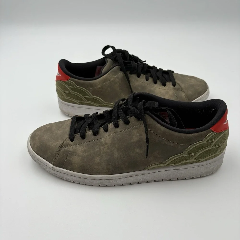 Jordan Centre Court Oil Green Olive Camo Low DJ2756-300 Men Size 12 Sneaker